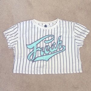 H&M Stripped Crop Top XS